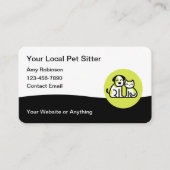 Trendy Pet Sitter Visitekaartjes Design (Voorkant)
