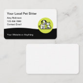 Trendy Pet Sitter Visitekaartjes Design (Voorkant / Achterkant)