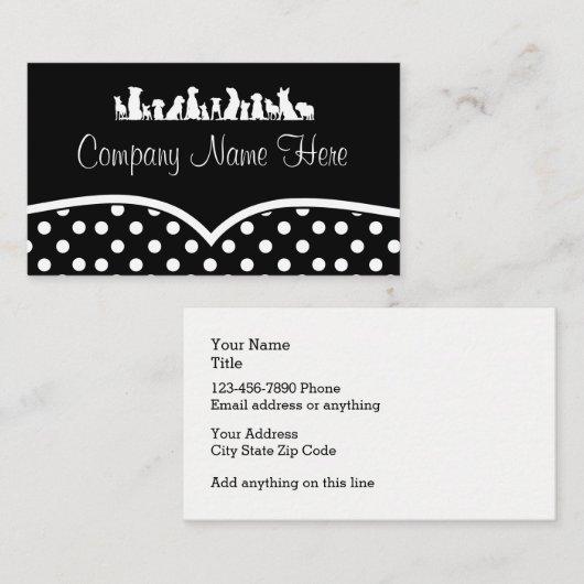 Trendy Pet Theme Visitekaartje (Voorkant / Achterkant)