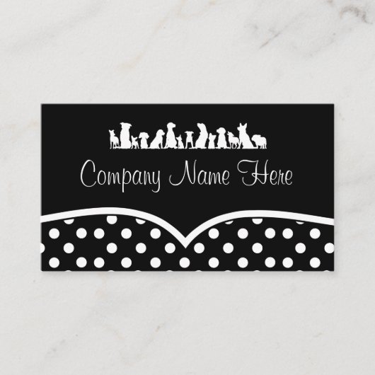 Trendy Pet Theme Visitekaartje (Voorkant)