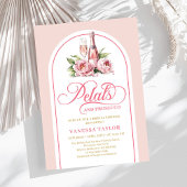 Trendy petals and prosecco blush gold celebration kaart