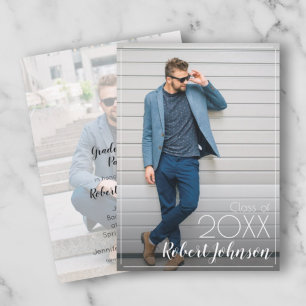 Trendy Photo Afstuderen Aankondiging