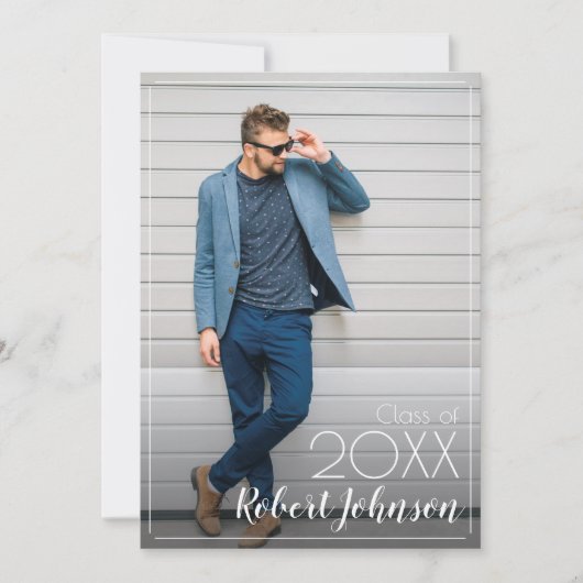 Trendy Photo Afstuderen Kaart (Voorkant)