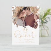 Trendy Photo Dirty Brushstroke Grunge Splatter Save The Date (Staand voorkant)