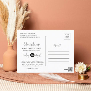 Trendy Photo Graduation Party Invitation Briefkaart