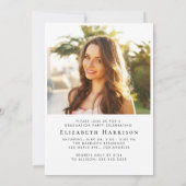 Trendy Photo Graduation Party Kaart (Achterkant)