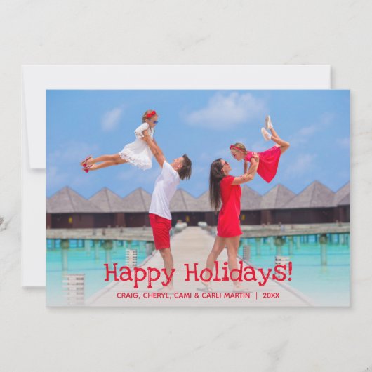 Trendy Photo Happy Feestdagenkaart (Voorkant)