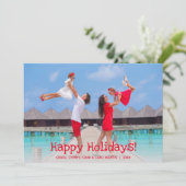 Trendy Photo Happy Feestdagenkaart (Staand voorkant)