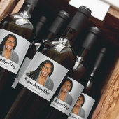 Trendy Photo Happy Mothers Day Wijn Etiket