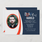 Trendy Photo Invitation Kaart (Voorkant / Achterkant)