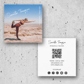 Trendy Photo Personal Trainer Fitness QR Code Vierkante Visitekaartje