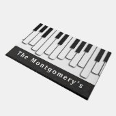 Trendy Piano Keys Monogram Deurmat (Schuin)
