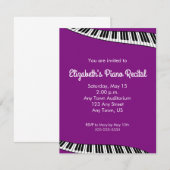 Trendy Piano-toetsenbord, uitnodiging voor de over (Voorkant / Achterkant)