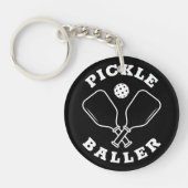 Trendy Pickle Baller Zwart Sleutelhanger (Voorkant)