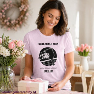 Trendy Pickleball Moeder Geschenk met Eigen Naam - T-shirt