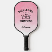 Trendy Pickleball Princess Pink Ombre with Crown Paddle (Voorkant)