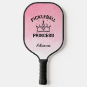 Trendy Pickleball Princess Pink Ombre with Crown Paddle (Achterkant)