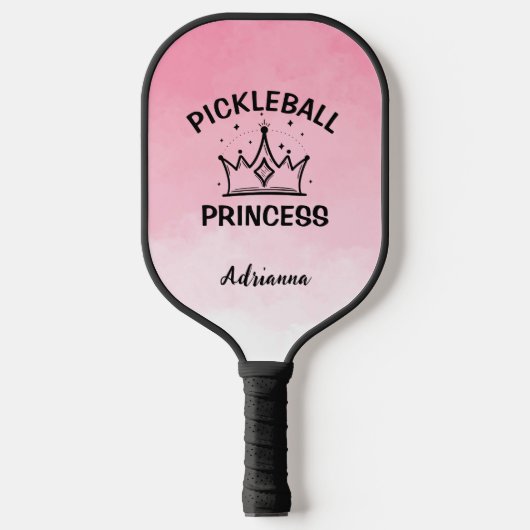 Trendy Pickleball Princess Pink Ombre with Crown Pickleball Paddle (Voorkant)
