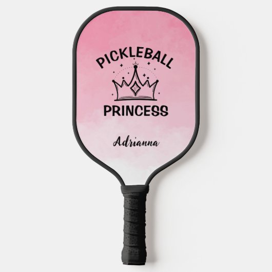 Trendy Pickleball Princess Pink Ombre with Crown Pickleball Paddle (Achterkant)