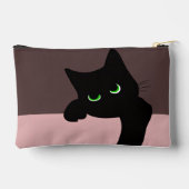 Trendy Piepende Zwarte Kat Monogram Etui (Achterkant)