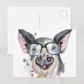 Trendy Pig Briefkaart (Voorkant / Achterkant)