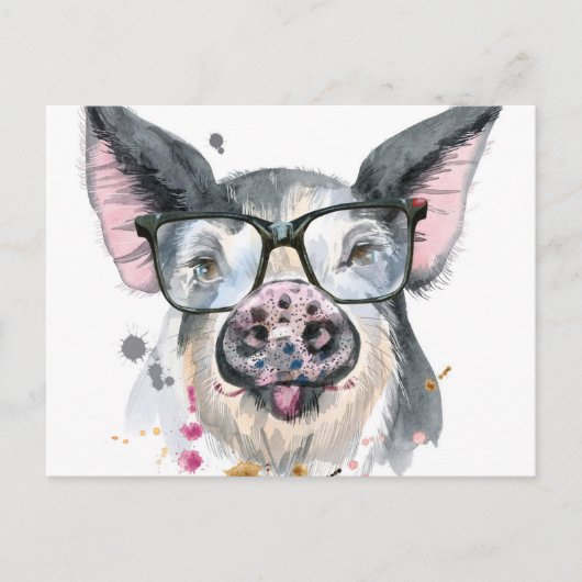 Trendy Pig Briefkaart (Voorkant)