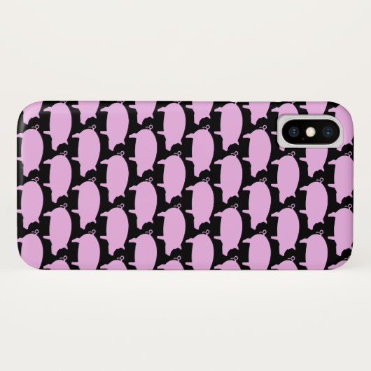 Trendy Pig Editable Black Iphone case (Achterkant (horizontaal))