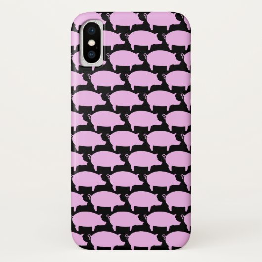 Trendy Pig Editable Black Iphone case (Achterkant)