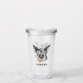 Trendy Pig | Jouw namen toevoegen Acryl Drinkbeker (Achterkant)