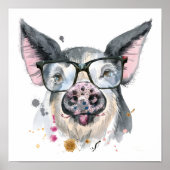 Trendy Pig Poster (Voorkant)