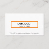 Trendy pil fles wimpers Verpakking Label (Achterkant)