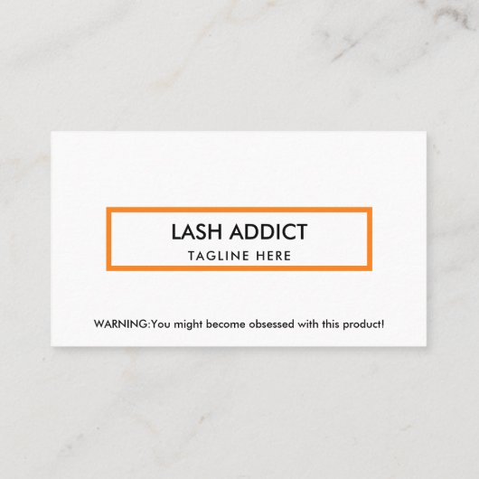 Trendy pil fles wimpers Verpakking Label (Achterkant)
