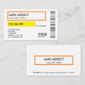 Trendy pil fles wimpers Verpakking Label (Voorkant / Achterkant)