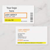 Trendy pil fles wimpers Verpakking Label (Voorkant / Achterkant)