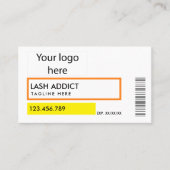 Trendy pil fles wimpers Verpakking Label (Voorkant)