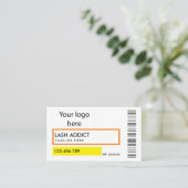 Trendy pil fles wimpers Verpakking Label Business  (Staand voorkant)