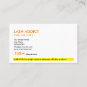 Trendy pil fles wimpers Verpakking Label Business  (Achterkant)