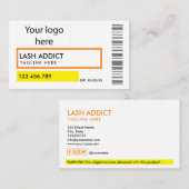 Trendy pil fles wimpers Verpakking Label Business  (Voorkant / Achterkant)