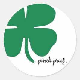 Trendy Pinch Proof Shamrock Design Ronde Sticker