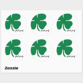 Trendy Pinch Proof Shamrock Design Ronde Sticker (Vel)