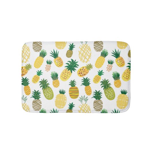 Trendy Pineapple Pattern Badmat (Voorkant)