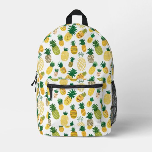 Trendy Pineapple Pattern Bedrukte Rugzak (Voorkant)
