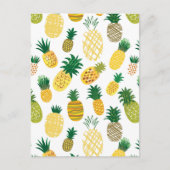 Trendy Pineapple Pattern Briefkaart (Voorkant)