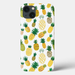 Trendy Pineapple Pattern iPhone 13 Hoesje
