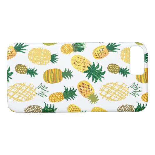Trendy Pineapple Pattern Case-Mate iPhone Case (Achterkant (Horizontaal))