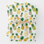 Trendy Pineapple Pattern Inpakpapier Vel (In situ)