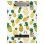 Trendy Pineapple Pattern | Jouw namen toevoegen Klembord (Voorkant)