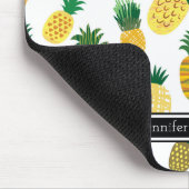 Trendy Pineapple Pattern | Jouw namen toevoegen Muismat (Hoek)