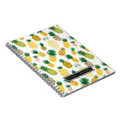 Trendy Pineapple Pattern | Jouw namen toevoegen Notitieboek (Rechterzijde)