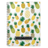 Trendy Pineapple Pattern | Jouw namen toevoegen Notitieboek (Voorkant)